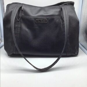 KIM ROGERS black tri-compartment bag-project piece